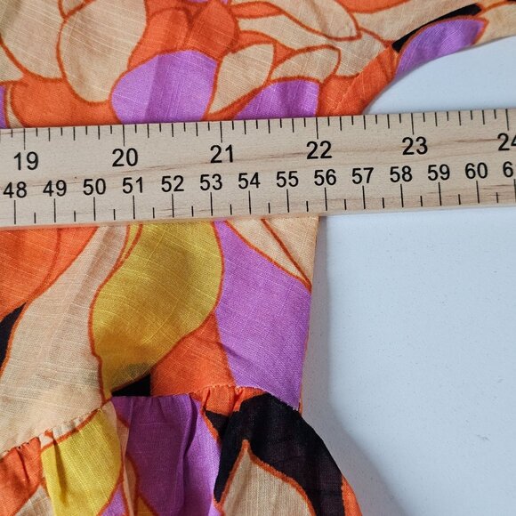 Seafolly Womens Floral Long Sleeve Palm Spring Tier Swing Dress Black S/M NWT - Picture 14 of 16